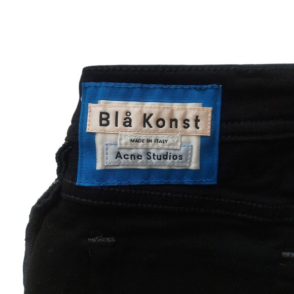 Acne Studios Blå Konst Climb Stay Black Skinny Jeans Women's Size 25 - Picture 6 of 13